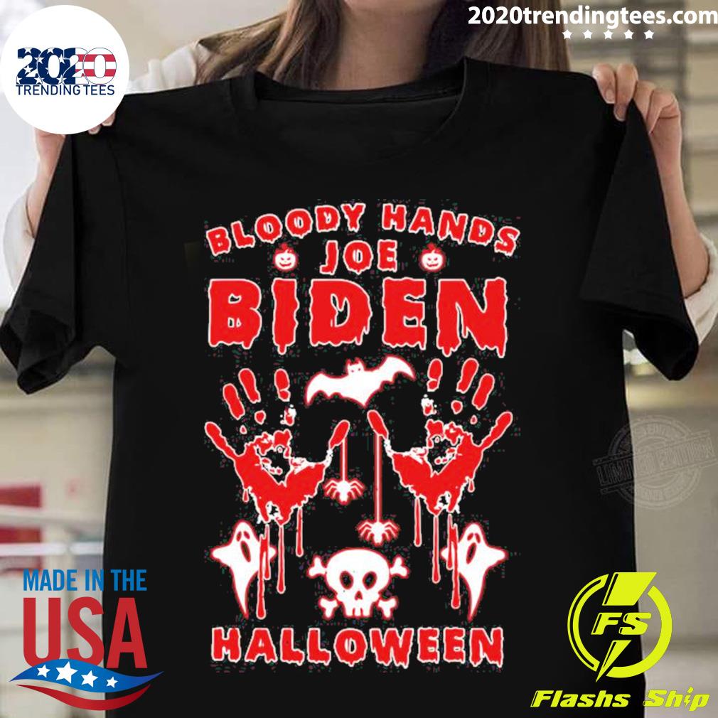 Official bloody Hands Joe Biden Halloween - Adult & Kids T-Shirts, Sweatshirts & Hoodies apparel design preview 1
