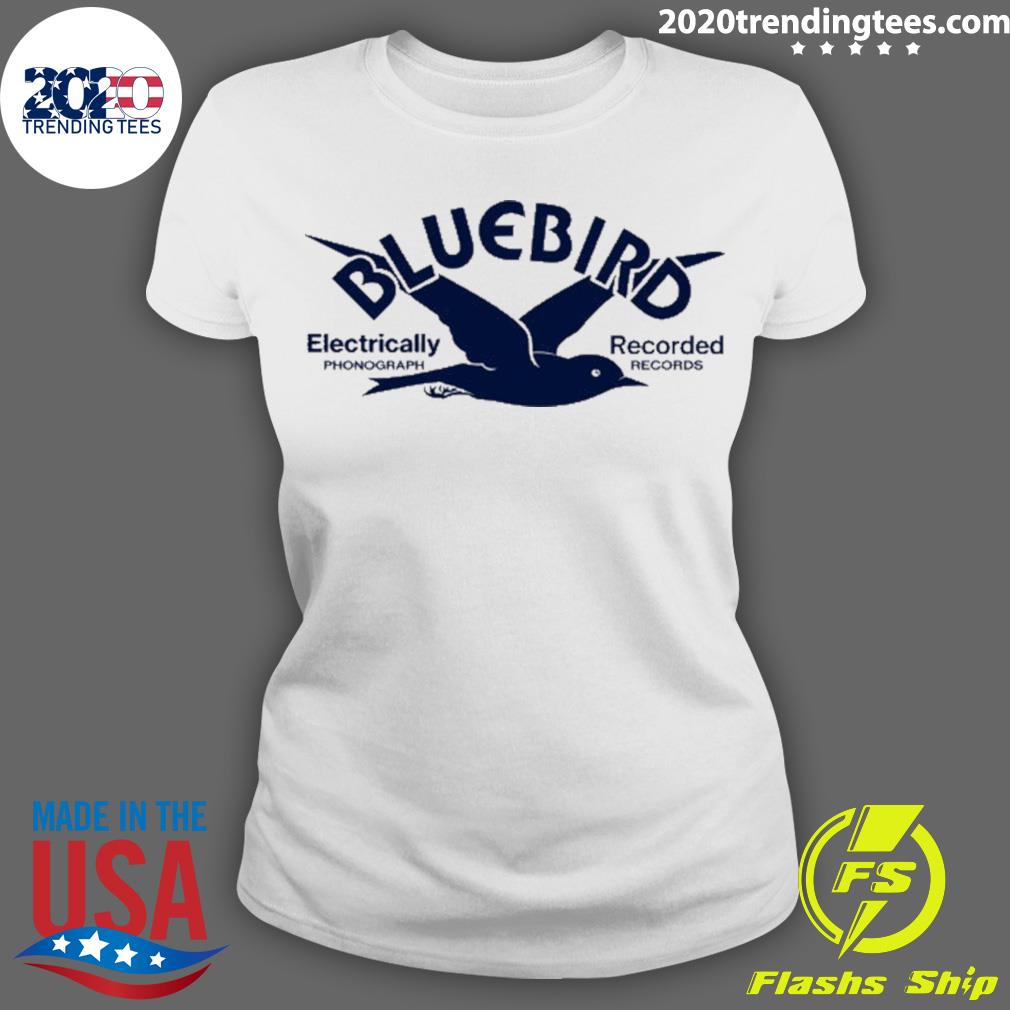 Official bluebird Electrically Recorded - Adult & Kids T-Shirts, Sweatshirts & Hoodies apparel design preview 3
