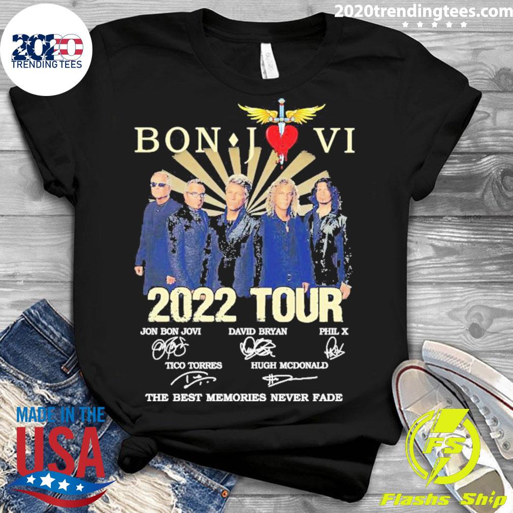 Official bon Jovi 2022 Tour The Best Memories Never - Adult & Kids T-Shirts, Sweatshirts & Hoodies apparel design preview 3