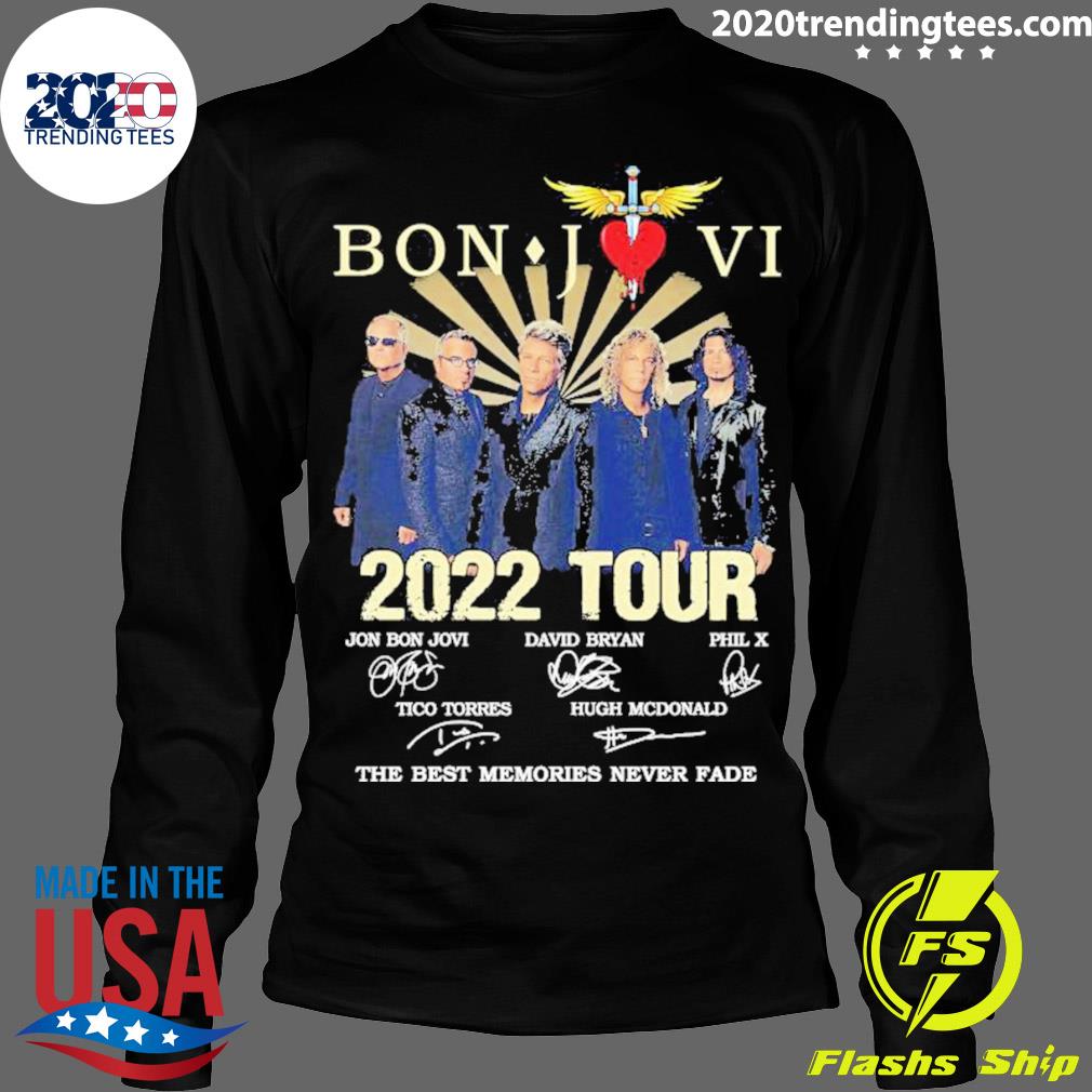 Official bon Jovi 2022 Tour The Best Memories Never - Adult & Kids T-Shirts, Sweatshirts & Hoodies apparel design preview 4
