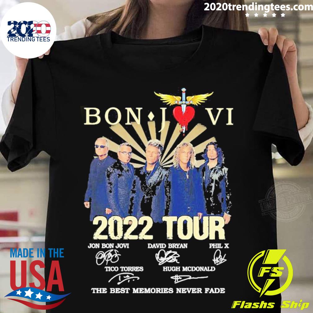Official bon Jovi 2022 Tour The Best Memories Never - Adult & Kids T-Shirts, Sweatshirts & Hoodies apparel design preview 1