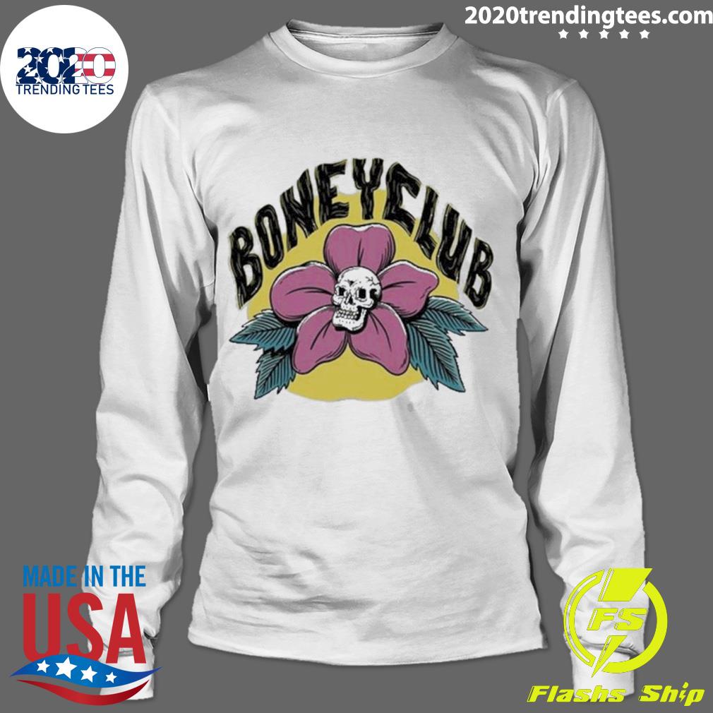 Official boney Club Floral Skull - Adult & Kids T-Shirts, Sweatshirts & Hoodies apparel design preview 4