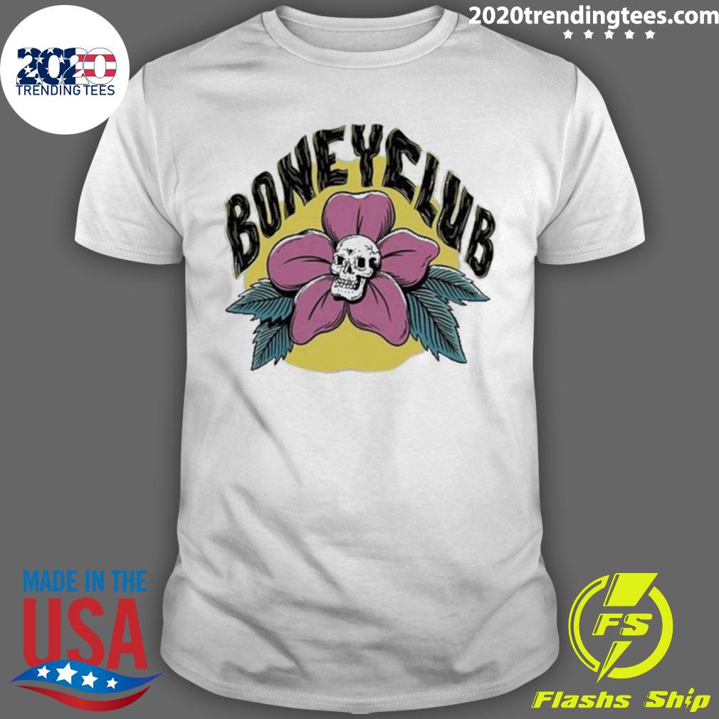 Official boney Club Floral Skull - Adult & Kids T-Shirts, Sweatshirts & Hoodies apparel design preview 1