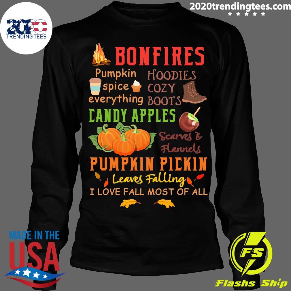 Official Bonfires Pumpkin Spice Everything Fall - Adult & Kids T-Shirts, Sweatshirts & Hoodies apparel design preview 4