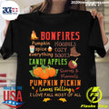 Official Bonfires Pumpkin Spice Everything Fall - Adult & Kids T-Shirts, Sweatshirts & Hoodies apparel design preview 1