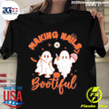 Official boo Ghost Making Nails Bootiful Halloween - Adult & Kids T-Shirts, Sweatshirts & Hoodies apparel design preview 1