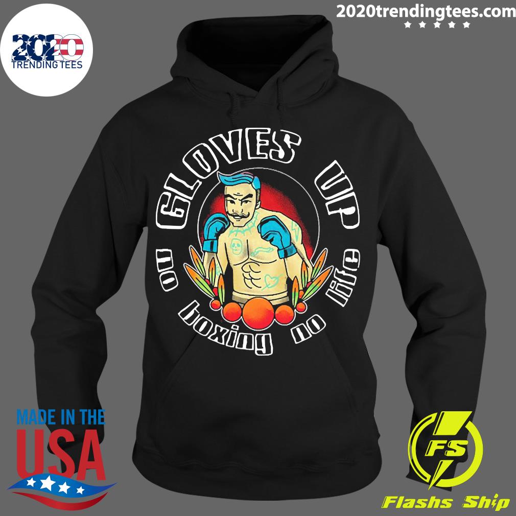 Official Boxing Gloves Up Life Old School Boxer - Adult & Kids T-Shirts, Sweatshirts & Hoodies apparel design preview 2