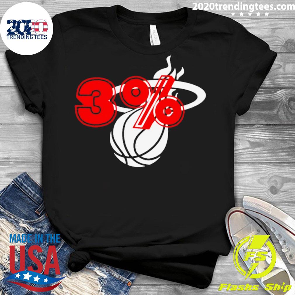 Official brendan Tobin 3% Miami Heat - Adult & Kids T-Shirts, Sweatshirts & Hoodies apparel design preview 3