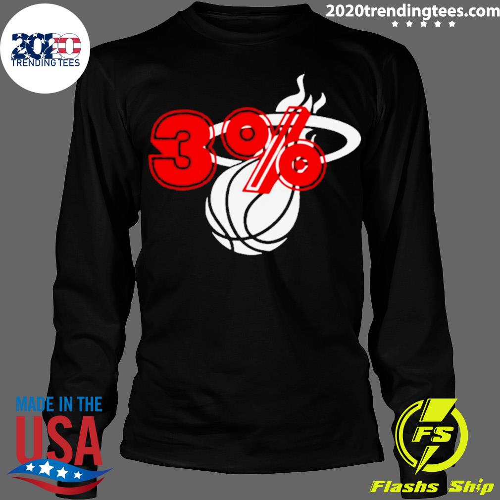 Official brendan Tobin 3% Miami Heat - Adult & Kids T-Shirts, Sweatshirts & Hoodies apparel design preview 4