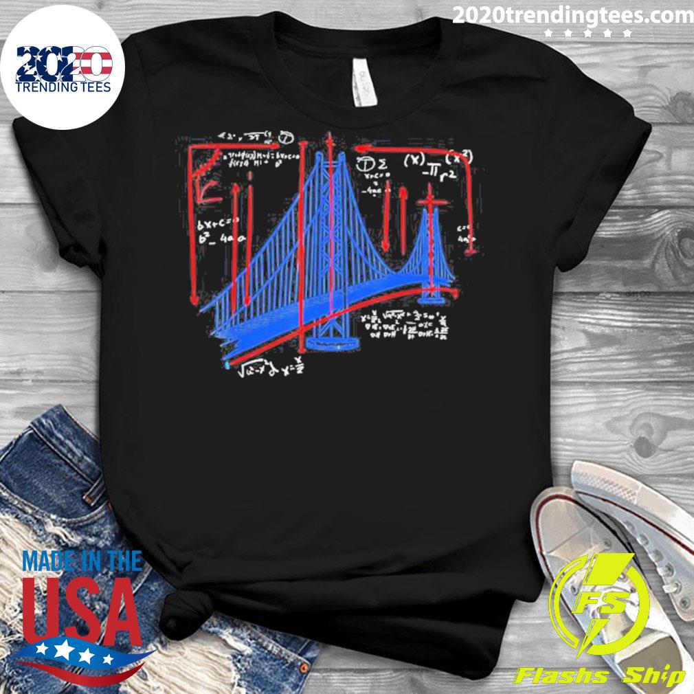 Official bridge Design Drawing San Francisco Golden - Adult & Kids T-Shirts, Sweatshirts & Hoodies apparel design preview 3