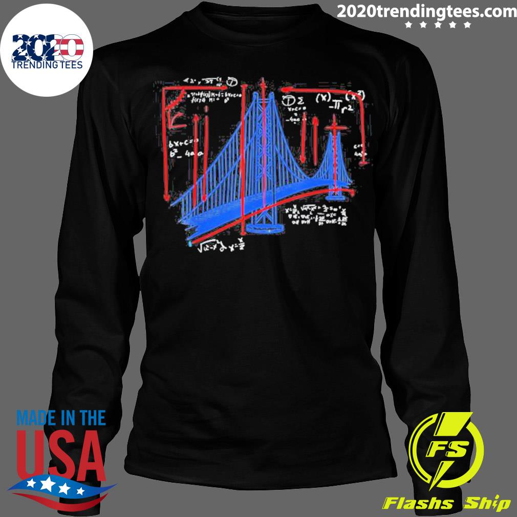 Official bridge Design Drawing San Francisco Golden - Adult & Kids T-Shirts, Sweatshirts & Hoodies apparel design preview 4