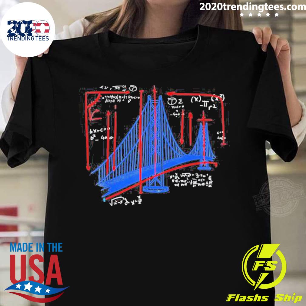 Official bridge Design Drawing San Francisco Golden - Adult & Kids T-Shirts, Sweatshirts & Hoodies apparel design preview 1