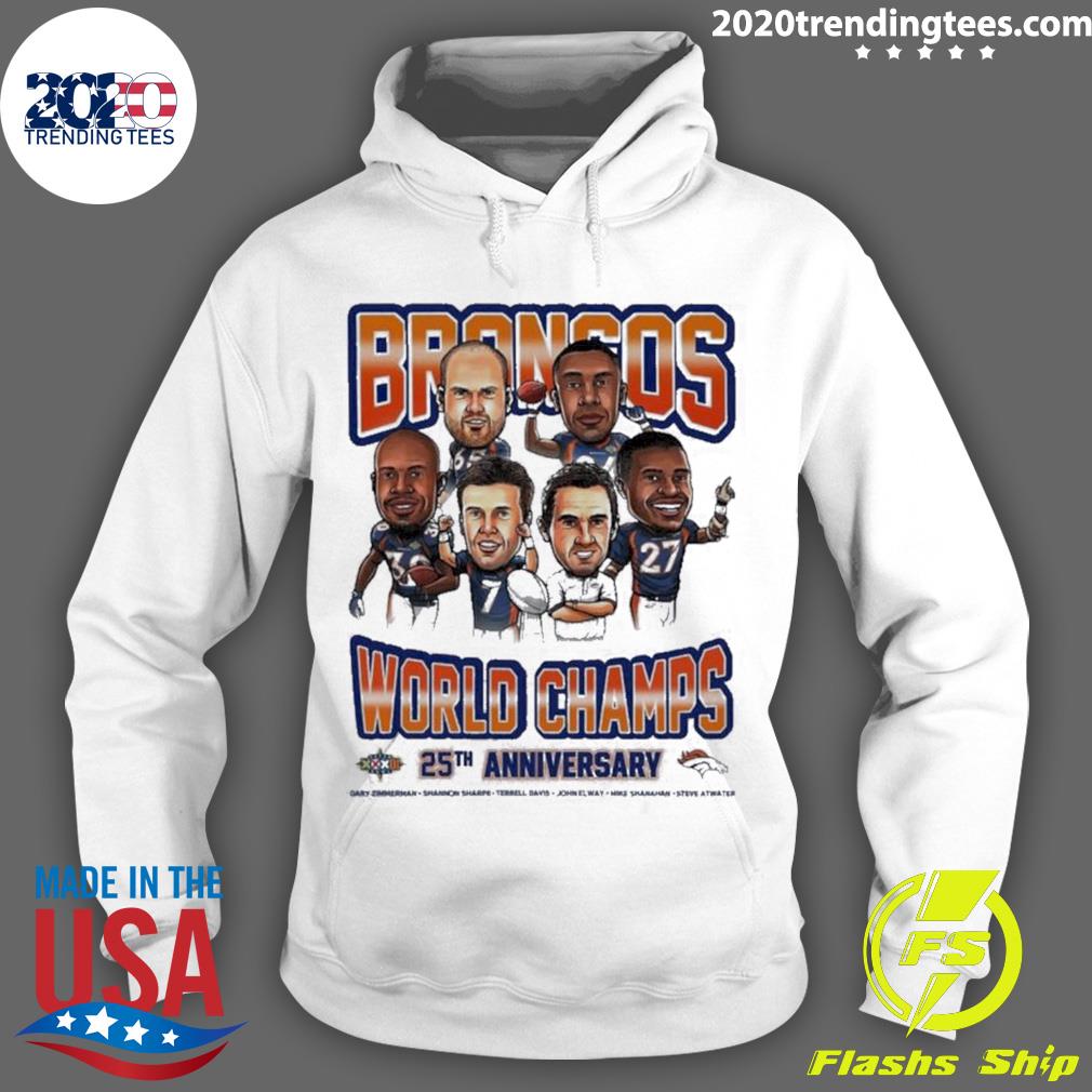Official broncos World Champs 25th Anniversary - Adult & Kids T-Shirts, Sweatshirts & Hoodies apparel design preview 2