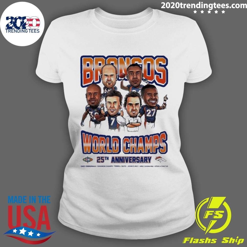 Official broncos World Champs 25th Anniversary - Adult & Kids T-Shirts, Sweatshirts & Hoodies apparel design preview 3