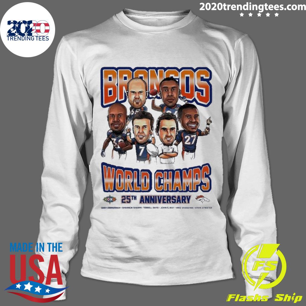 Official broncos World Champs 25th Anniversary - Adult & Kids T-Shirts, Sweatshirts & Hoodies apparel design preview 4