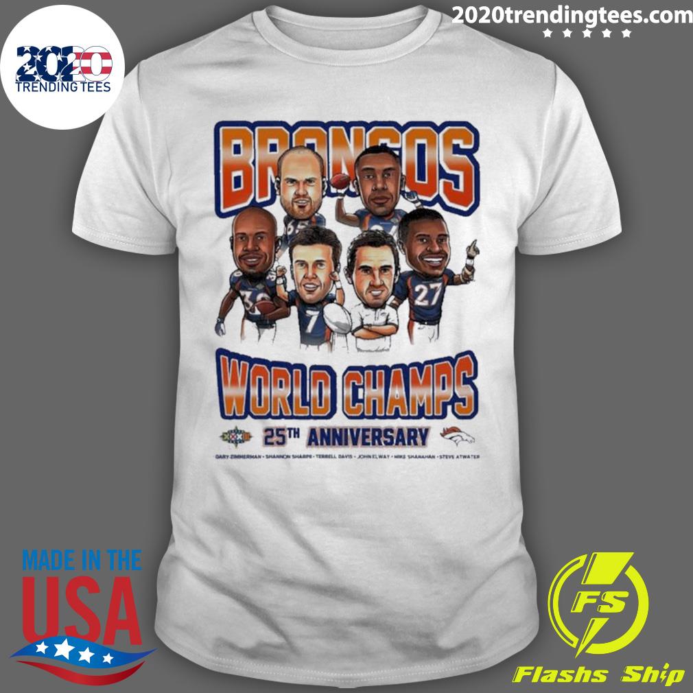 Official broncos World Champs 25th Anniversary - Adult & Kids T-Shirts, Sweatshirts & Hoodies apparel design preview 1