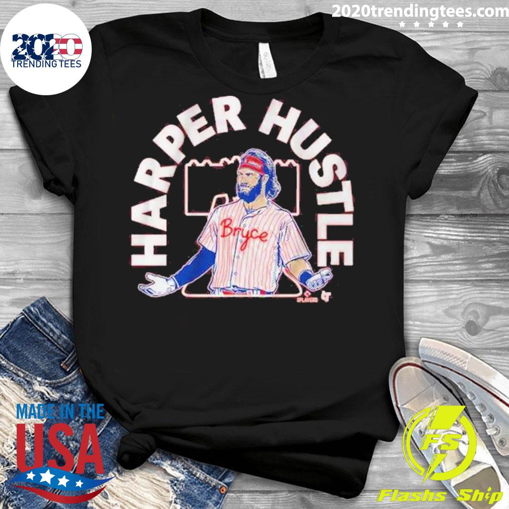 Official bryce Harper Hustle Philadelphia - Adult & Kids T-Shirts, Sweatshirts & Hoodies apparel design preview 3