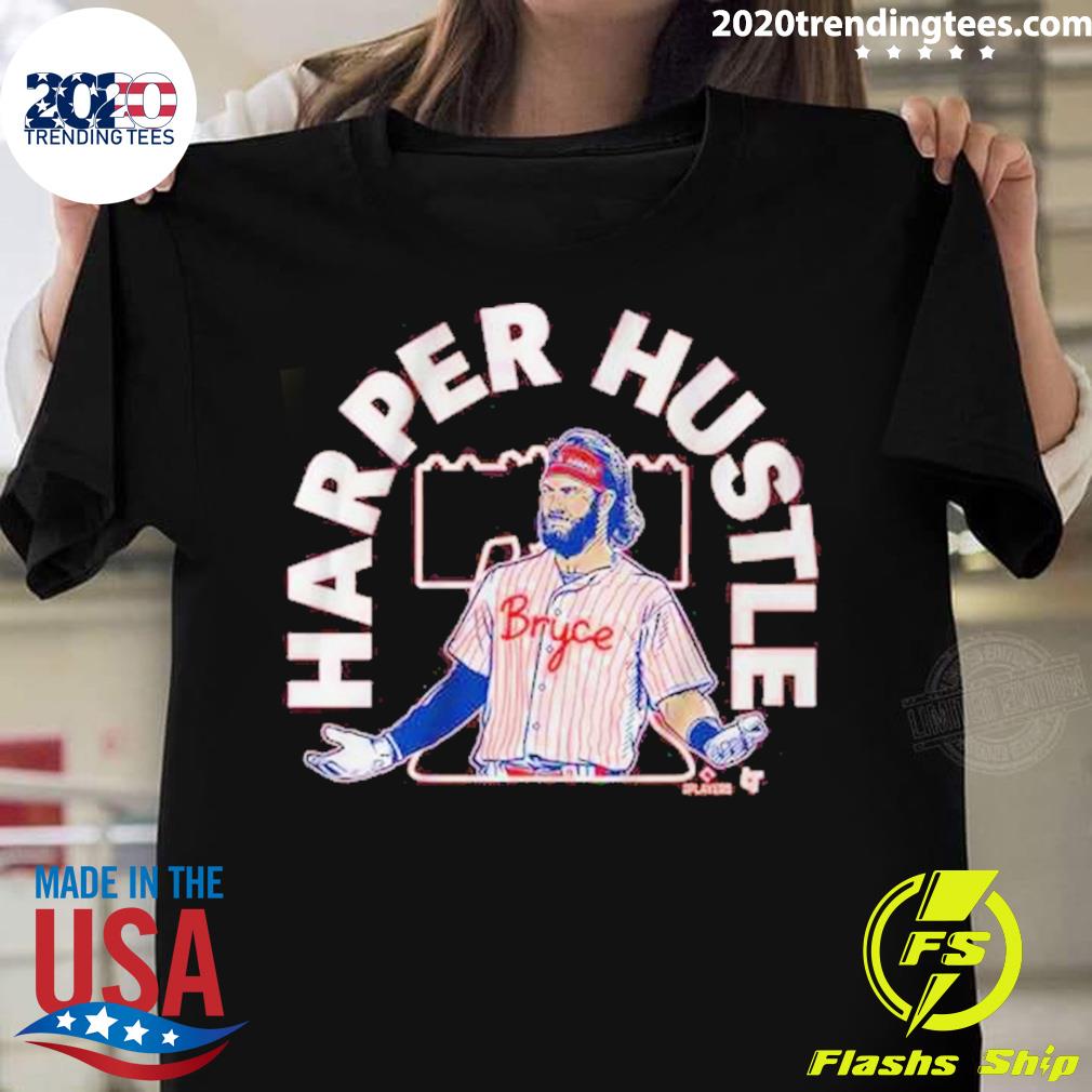 Official bryce Harper Hustle Philadelphia - Adult & Kids T-Shirts, Sweatshirts & Hoodies apparel design preview 1