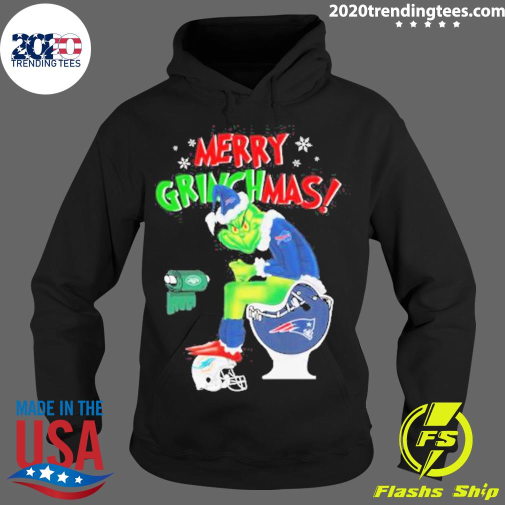 Official buffalo Bills Santa Grinch New England - Adult & Kids T-Shirts, Sweatshirts & Hoodies apparel design preview 2