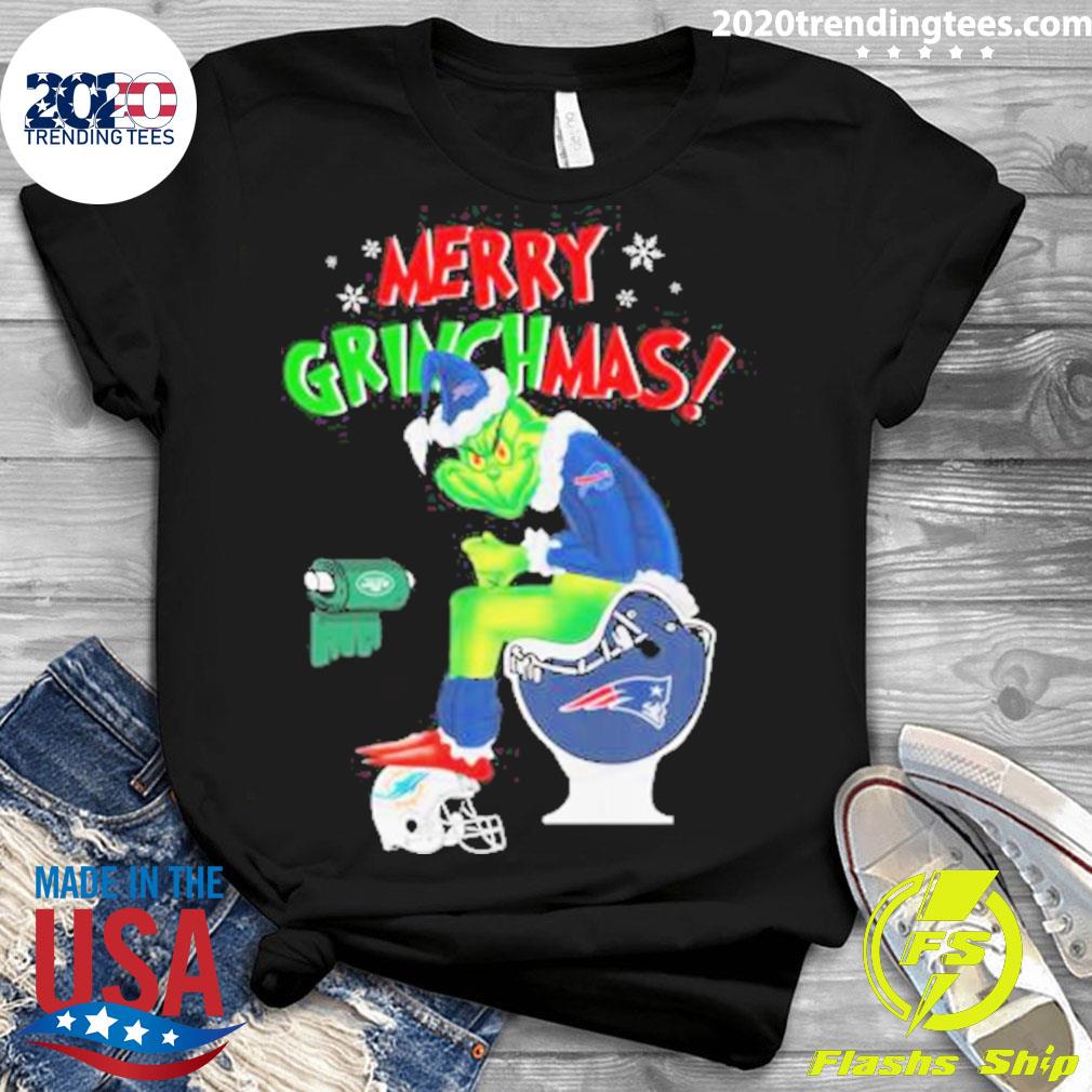Official buffalo Bills Santa Grinch New England - Adult & Kids T-Shirts, Sweatshirts & Hoodies apparel design preview 3