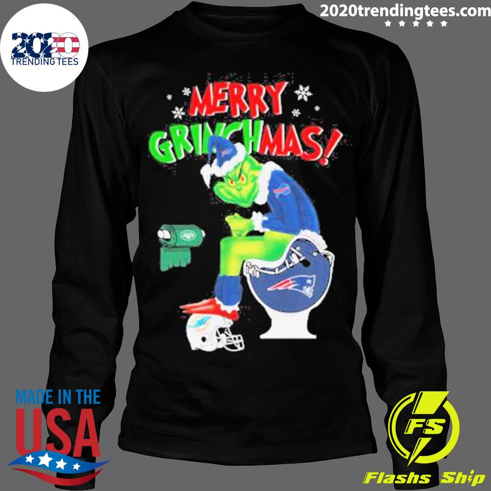 Official buffalo Bills Santa Grinch New England - Adult & Kids T-Shirts, Sweatshirts & Hoodies apparel design preview 4