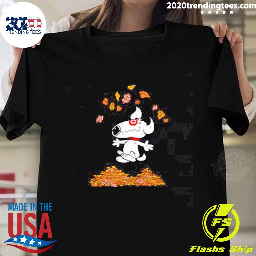 Official bullseye Playing With Leaves Halloween - Adult & Kids T-Shirts, Sweatshirts & Hoodies apparel design preview 1