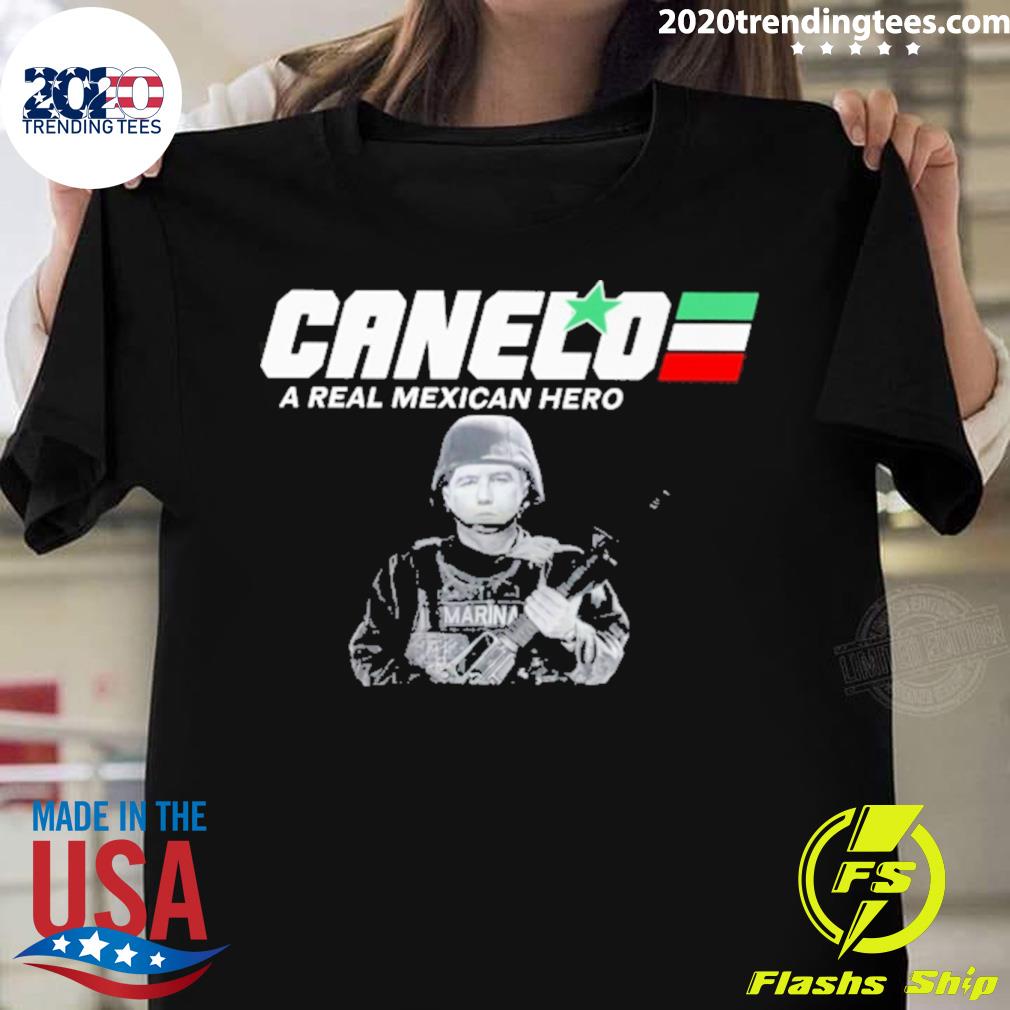 Official caneld A Real Mexican Hero Marina - Adult & Kids T-Shirts, Sweatshirts & Hoodies apparel design preview 1