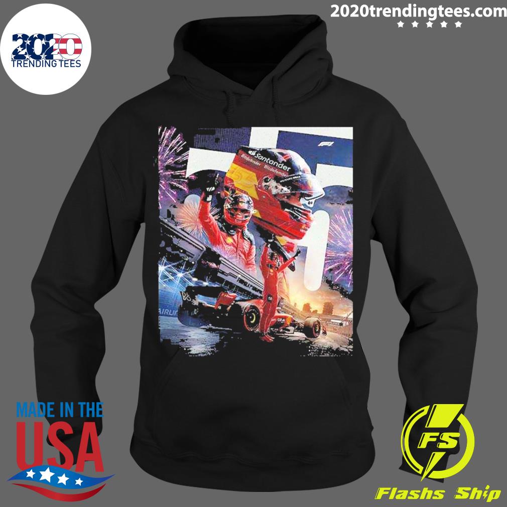 Official carlos Sainz Of Scuderia Ferrari F1 Team Won - Adult & Kids T-Shirts, Sweatshirts & Hoodies apparel design preview 2