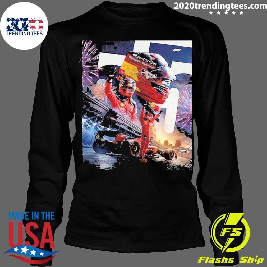 Official carlos Sainz Of Scuderia Ferrari F1 Team Won - Adult & Kids T-Shirts, Sweatshirts & Hoodies apparel design preview 4