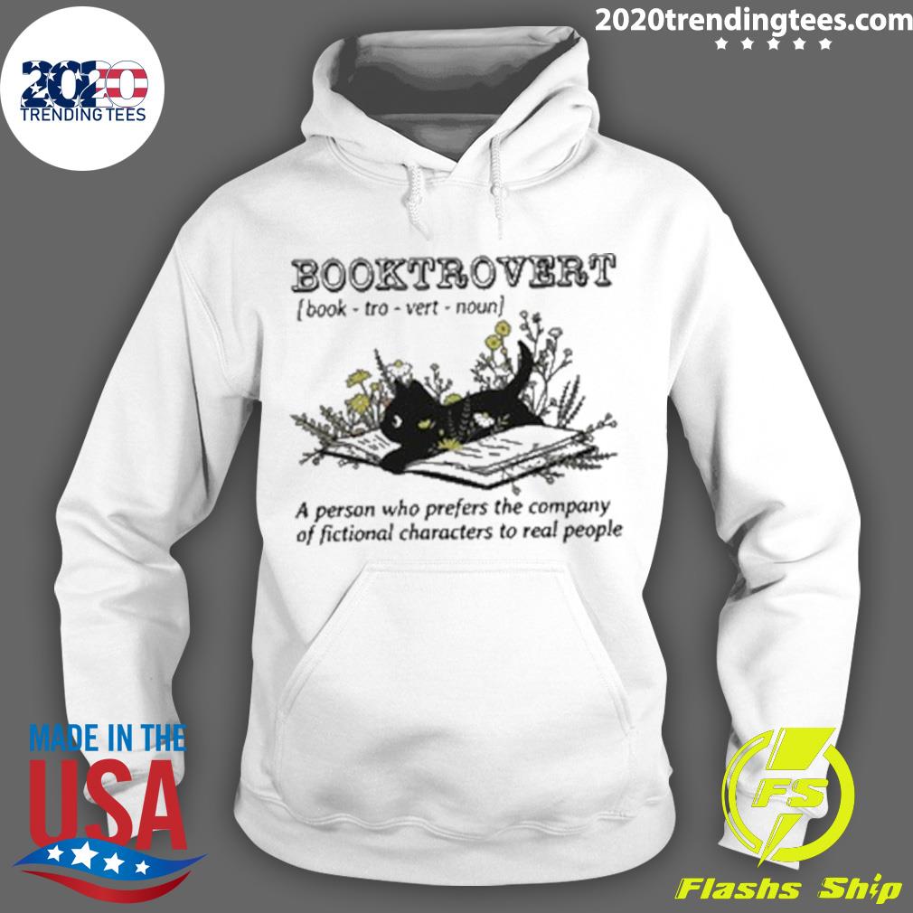 Official cat Booktrovert A Person Who Prefers The - Adult & Kids T-Shirts, Sweatshirts & Hoodies apparel design preview 2