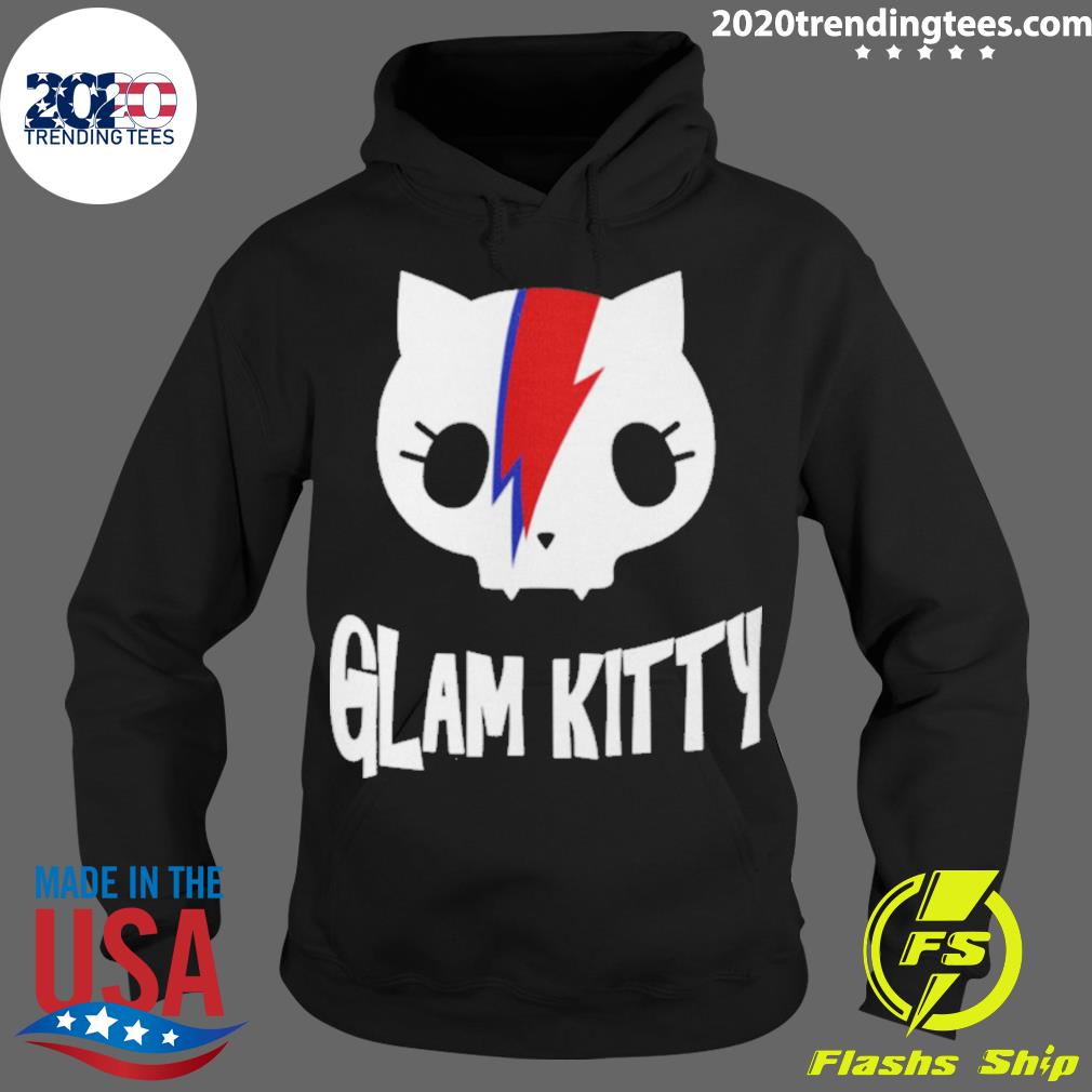Official cat Glam Rock And Roll - Adult & Kids T-Shirts, Sweatshirts & Hoodies apparel design preview 2