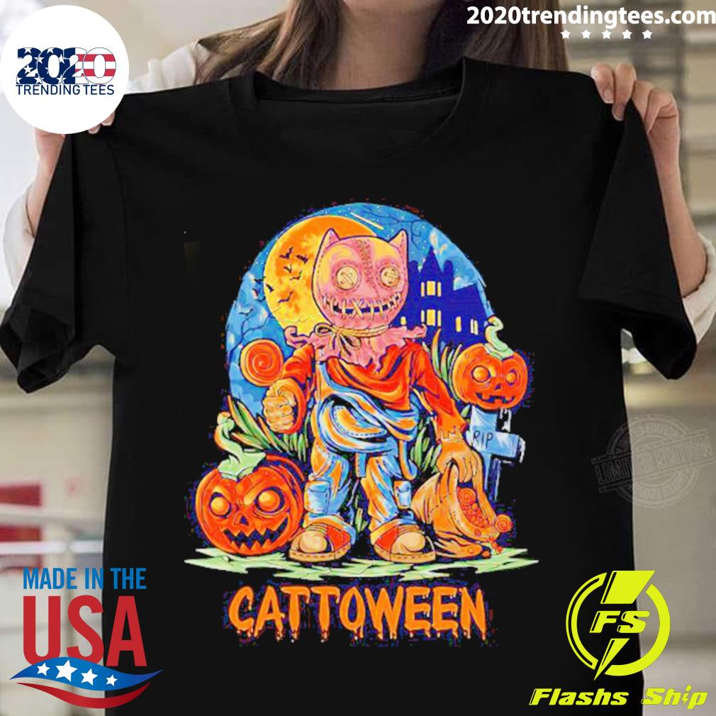 Official cat lovely cattoween Halloween - Adult & Kids T-Shirts, Sweatshirts & Hoodies apparel design preview 1