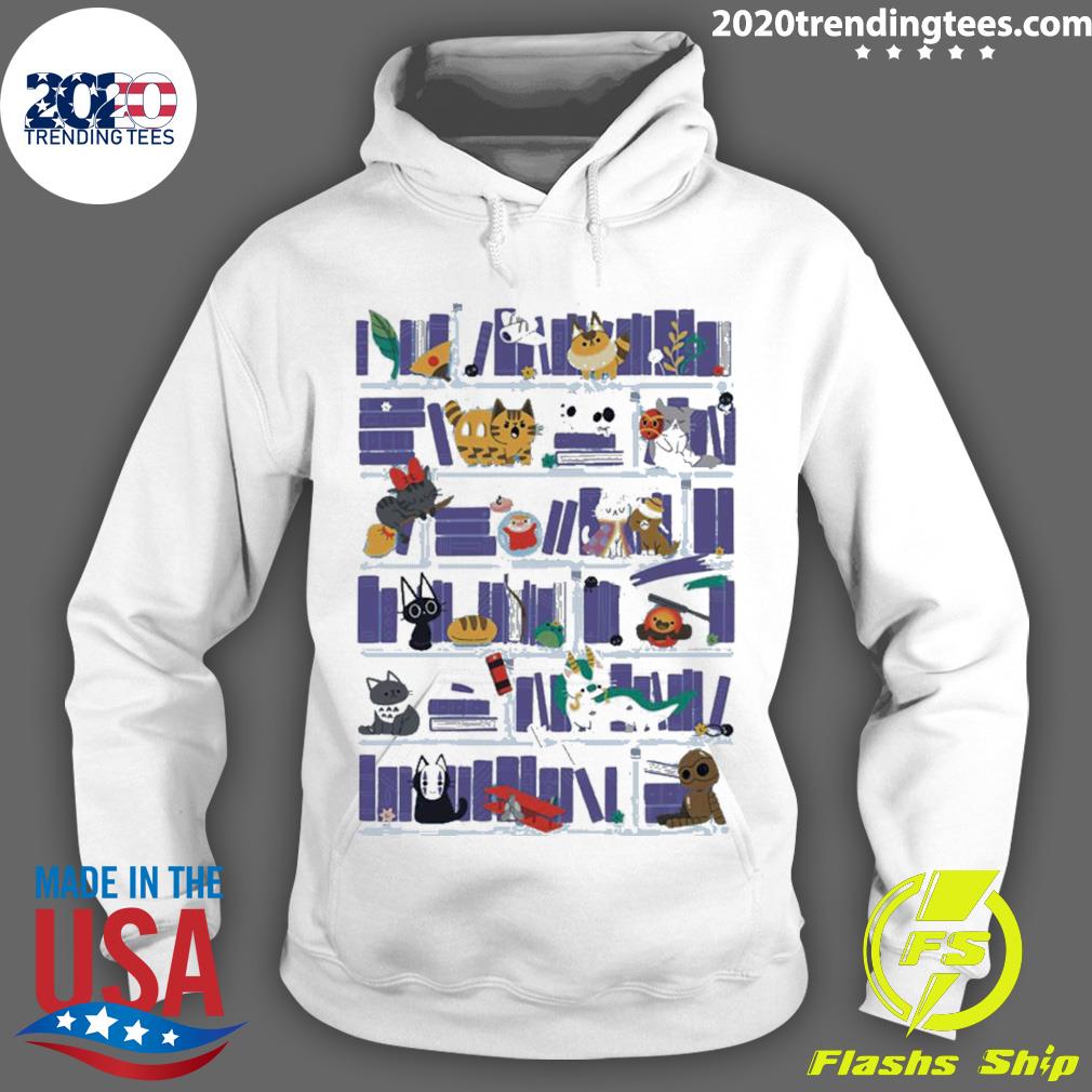Official cat No Face Japanese Library - Adult & Kids T-Shirts, Sweatshirts & Hoodies apparel design preview 2