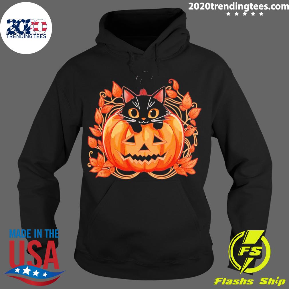 Official cat Pumpkin Paws Halloween - Adult & Kids T-Shirts, Sweatshirts & Hoodies apparel design preview 2