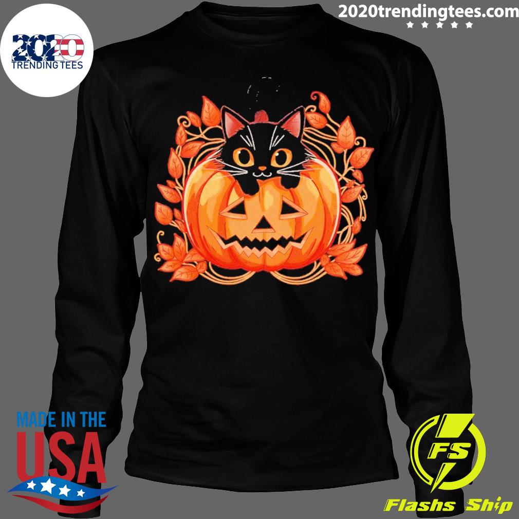 Official cat Pumpkin Paws Halloween - Adult & Kids T-Shirts, Sweatshirts & Hoodies apparel design preview 4