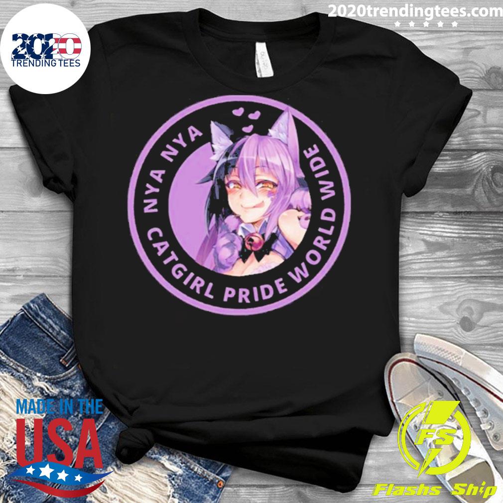 Official catgirl Pride World Wide - Adult & Kids T-Shirts, Sweatshirts & Hoodies apparel design preview 3
