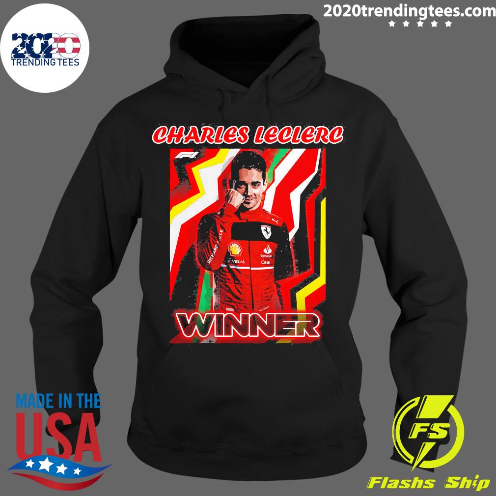 Official charles Leclerc Ferrari Wins Bahrain Grand - Adult & Kids T-Shirts, Sweatshirts & Hoodies apparel design preview 2