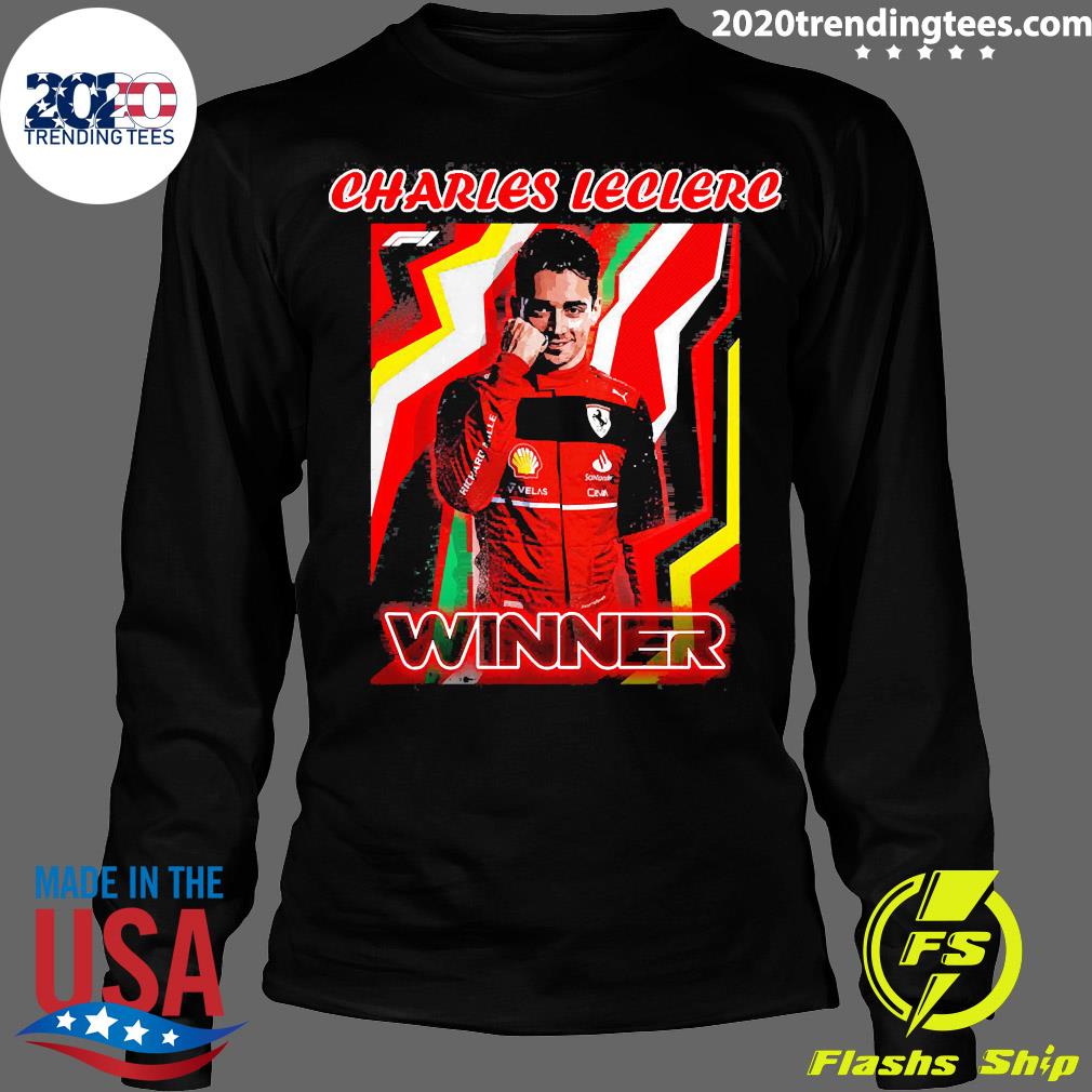 Official charles Leclerc Ferrari Wins Bahrain Grand - Adult & Kids T-Shirts, Sweatshirts & Hoodies apparel design preview 4