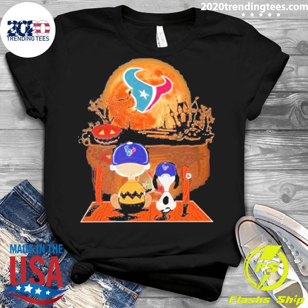 Official Charlie Brown And Snoopy Watching Houston - Adult & Kids T-Shirts, Sweatshirts & Hoodies apparel design preview 3