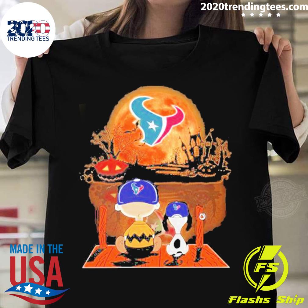 Official Charlie Brown And Snoopy Watching Houston - Adult & Kids T-Shirts, Sweatshirts & Hoodies apparel design preview 1