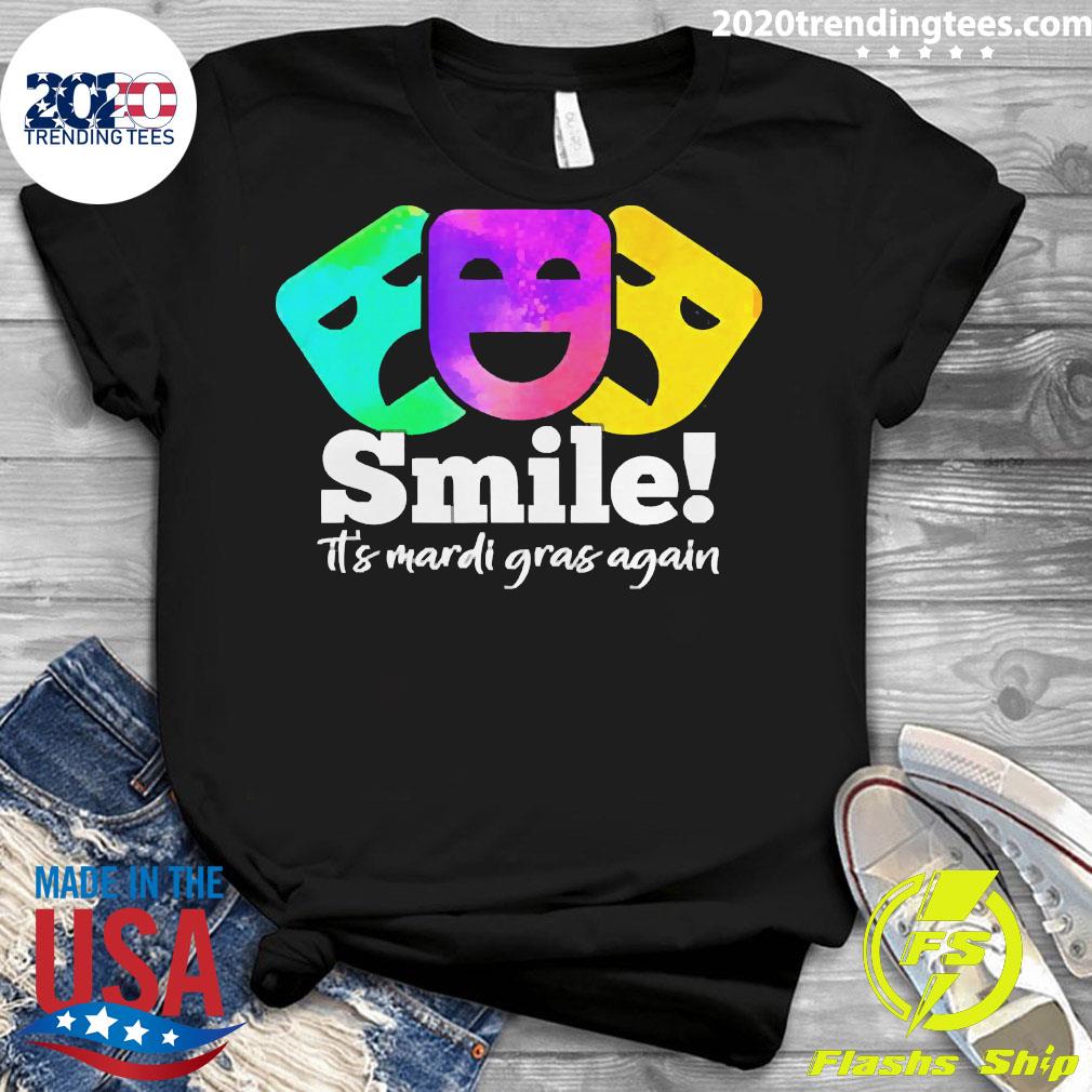 Official Cheerfully Smiling For Amusing Mardi Gras - Adult & Kids T-Shirts, Sweatshirts & Hoodies apparel design preview 3