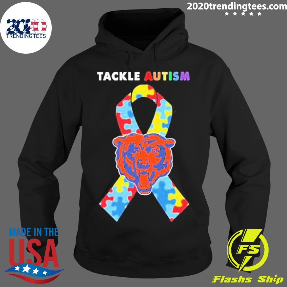 Official chicago Bears Tackle Autism 2023 - Adult & Kids T-Shirts, Sweatshirts & Hoodies apparel design preview 2
