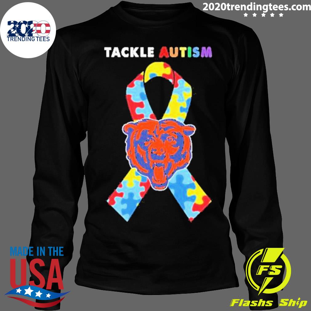 Official chicago Bears Tackle Autism 2023 - Adult & Kids T-Shirts, Sweatshirts & Hoodies apparel design preview 4