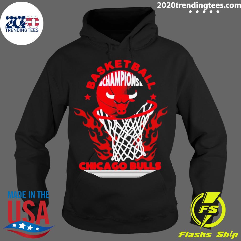 Official chicago Bulls Basketball Champions Fire Logo - Adult & Kids T-Shirts, Sweatshirts & Hoodies apparel design preview 2