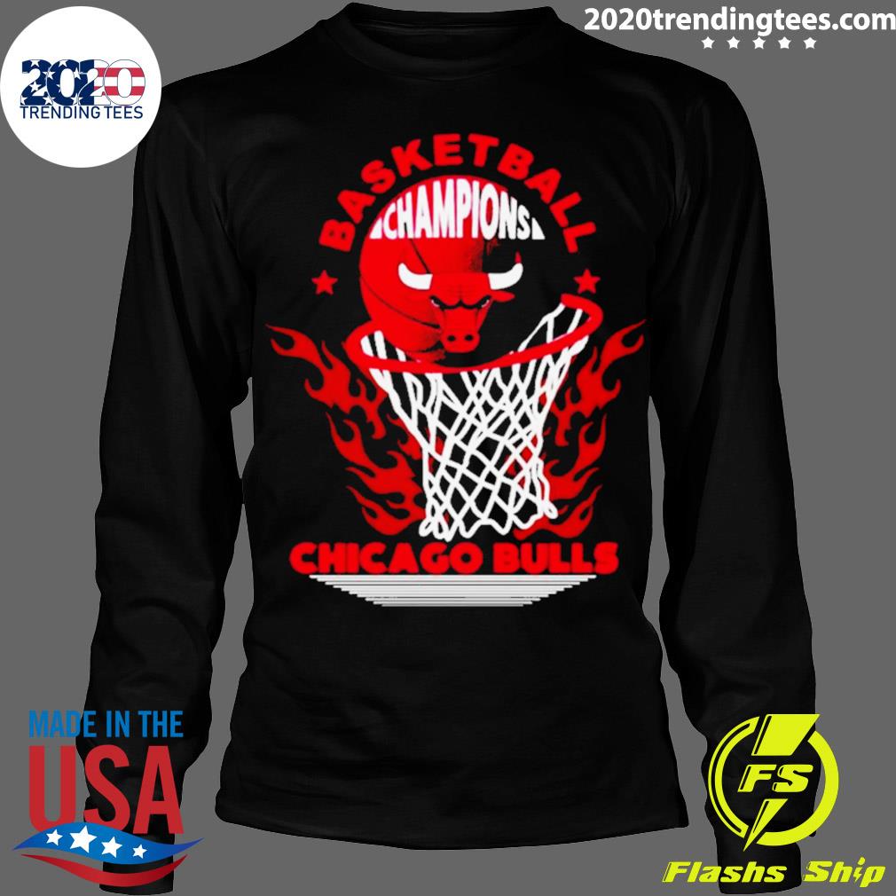 Official chicago Bulls Basketball Champions Fire Logo - Adult & Kids T-Shirts, Sweatshirts & Hoodies apparel design preview 4