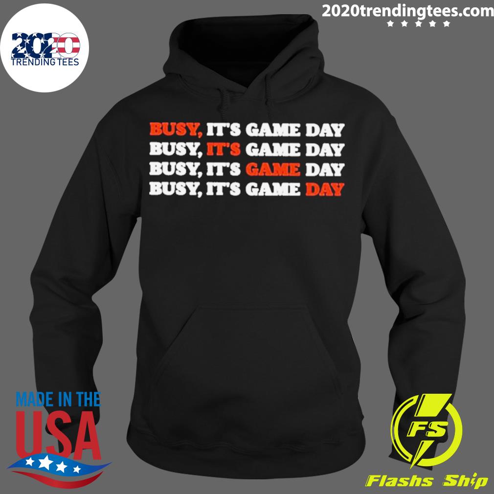Official christineee Busy It's Game Day - Adult & Kids T-Shirts, Sweatshirts & Hoodies apparel design preview 2