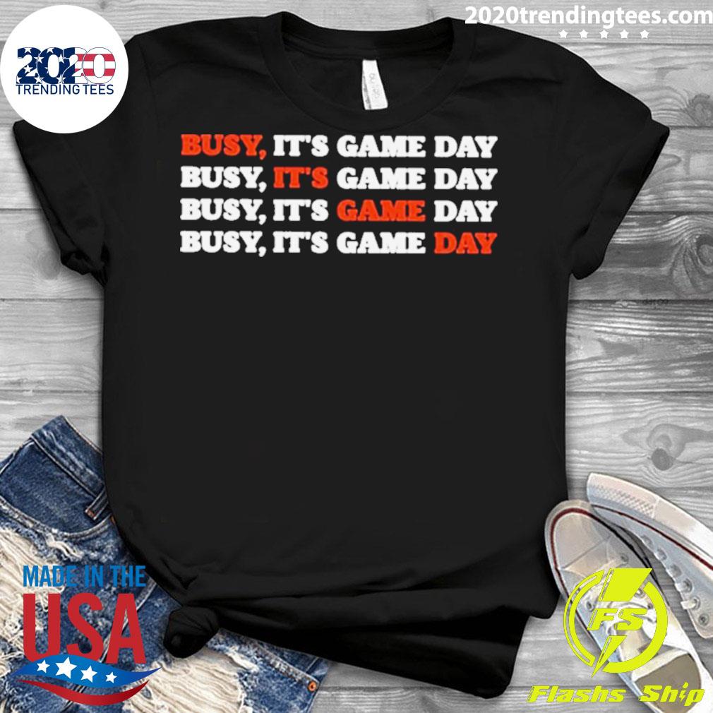 Official christineee Busy It's Game Day - Adult & Kids T-Shirts, Sweatshirts & Hoodies apparel design preview 3