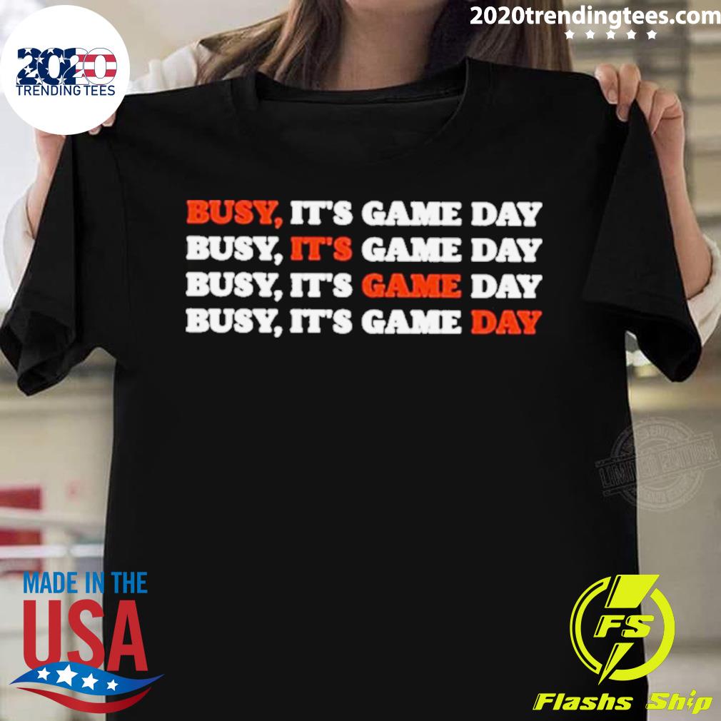 Official christineee Busy It's Game Day - Adult & Kids T-Shirts, Sweatshirts & Hoodies apparel design preview 1