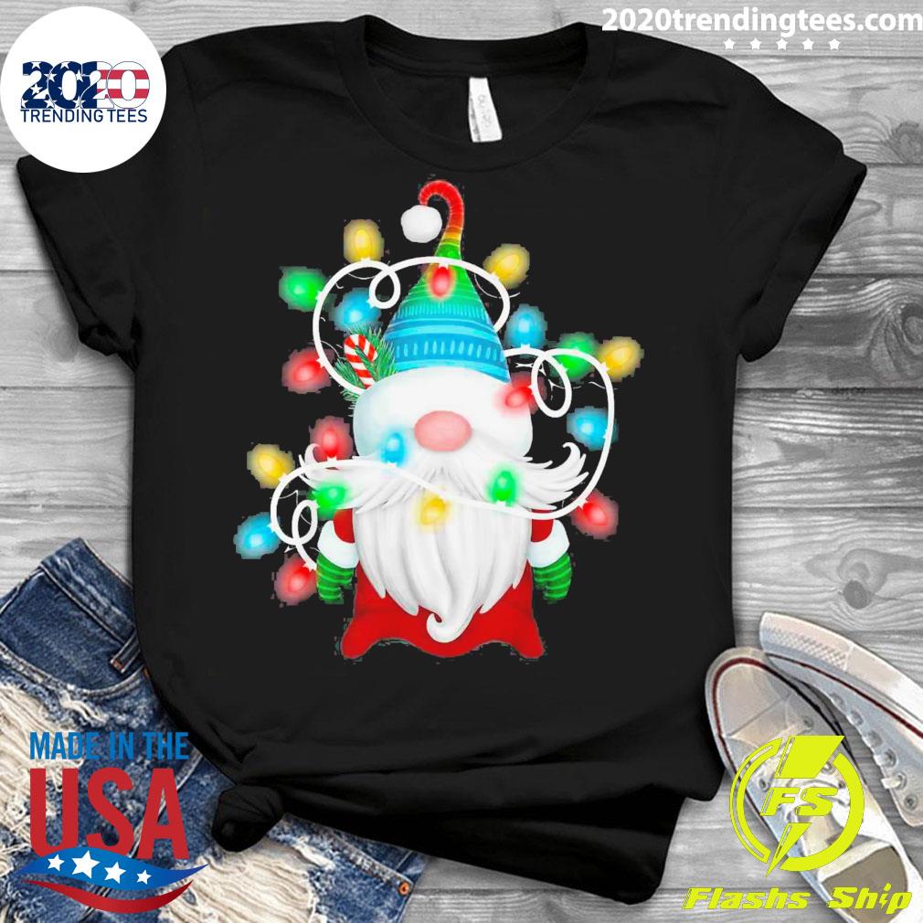 Official christmas Lights Gnome Xmas - Adult & Kids T-Shirts, Sweatshirts & Hoodies apparel design preview 3