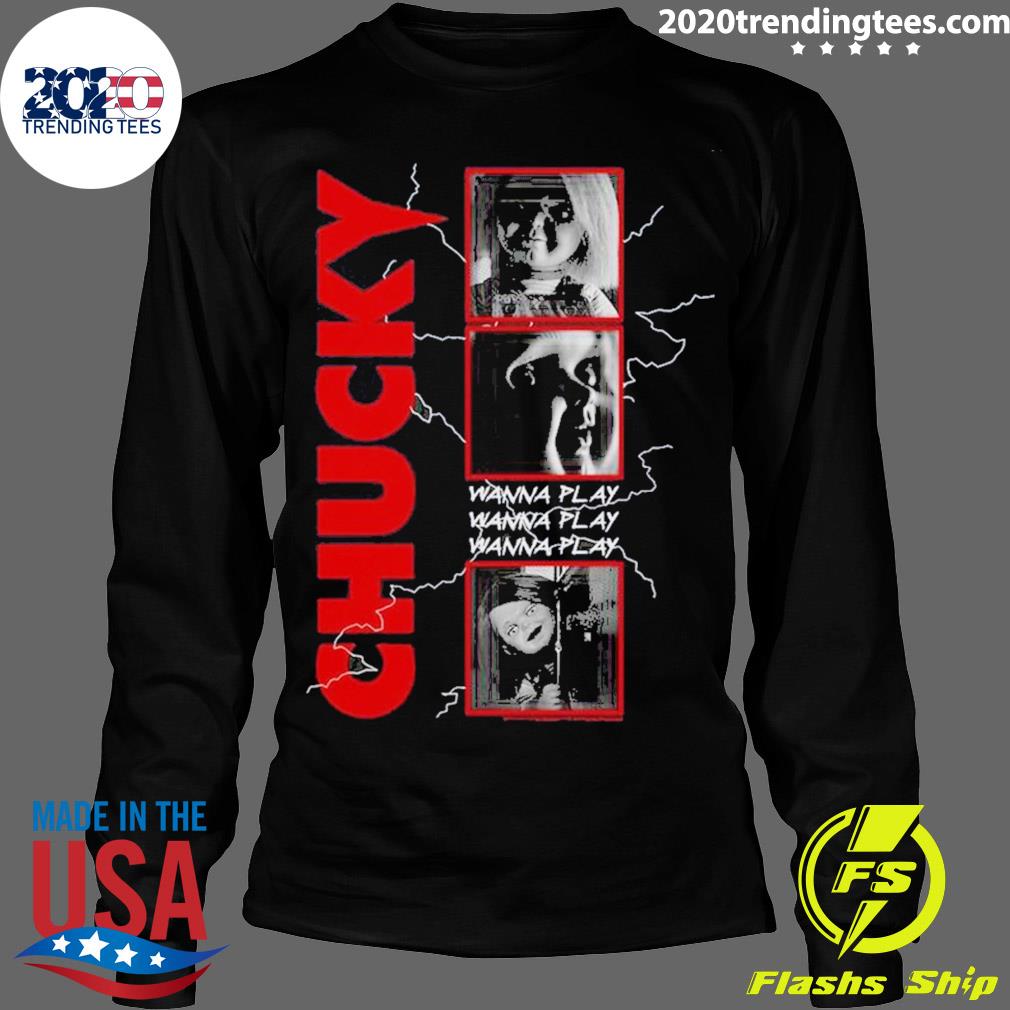 Official chucky Tv Series Wanna Play - Adult & Kids T-Shirts, Sweatshirts & Hoodies apparel design preview 4